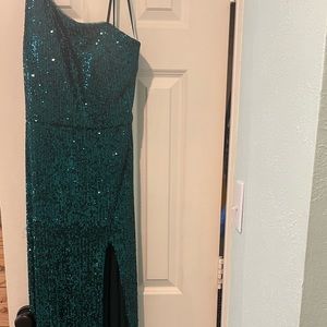 Dillard’s sequence Green Prom Dress